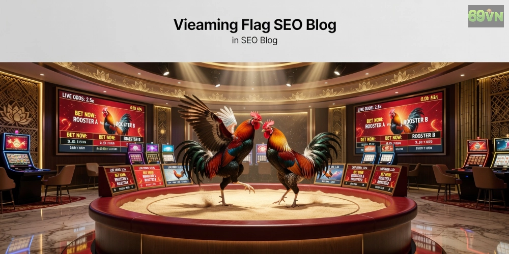 Minh họa khái niệm đá gà casino trực tiếp 69vn với hình ảnh trường đấu hiện đại